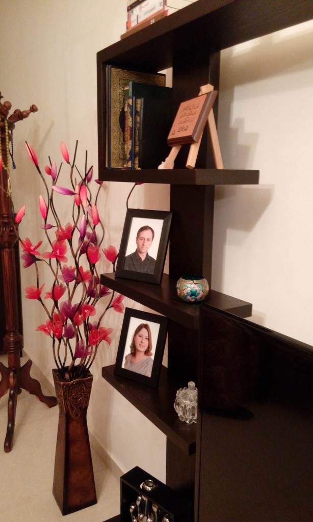 Photos of Bislan and Sarima are displayed prominently in Yashar and Nahida’s home in Jordan. Photo: Laila Bashar Al-Kloub/The Globe Post