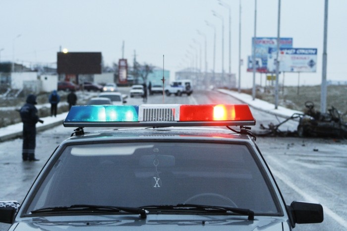 Полиция на федеральной трассе «Кавказ». Фото: РИА Новости