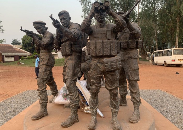 BBC / Last month, a monument to the Russian military was erected in CAR's capital, Bangui