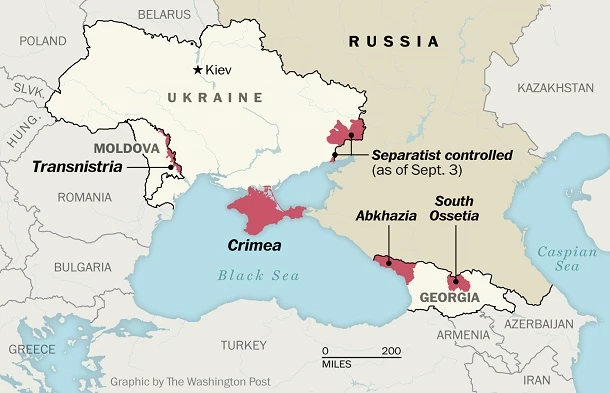 MAP: Russia’s expanding empire in Ukraine and elsewhere