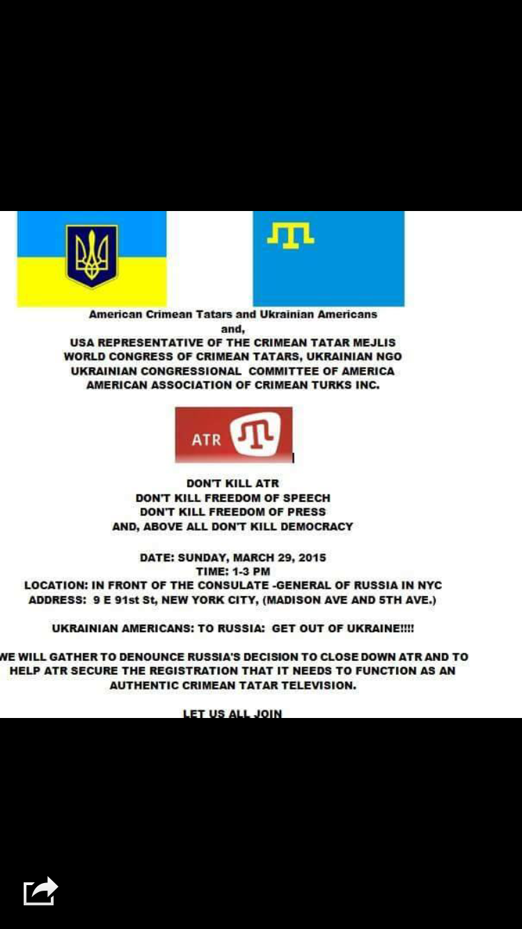American Crimean Tatars and Ukrainian Americans Demonstrated in New York