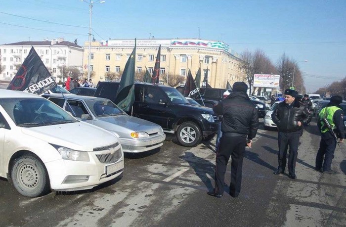 На акции протеста против Олимпиады Сочи в Нальчике много задержанных