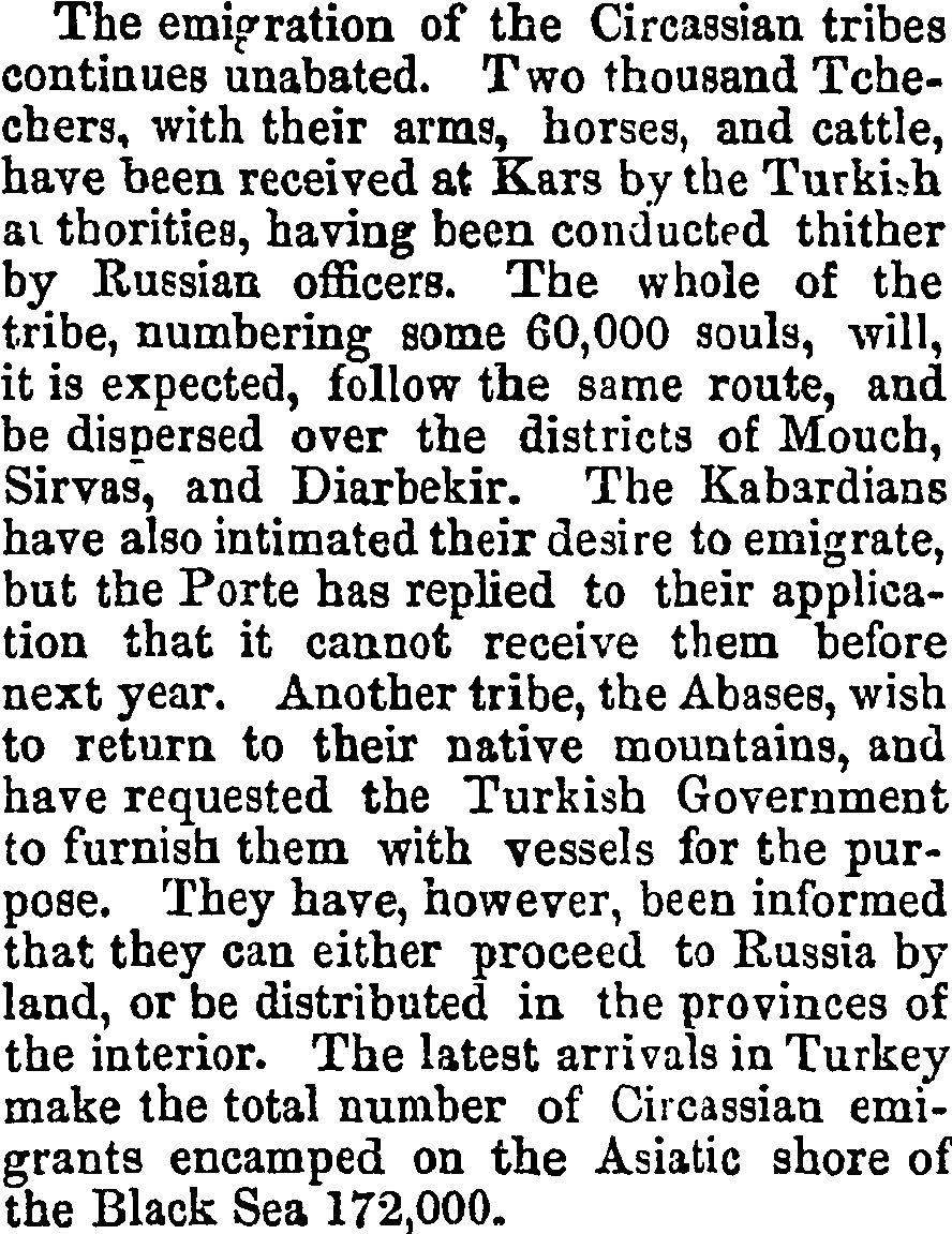 The Emigration of the Circassians