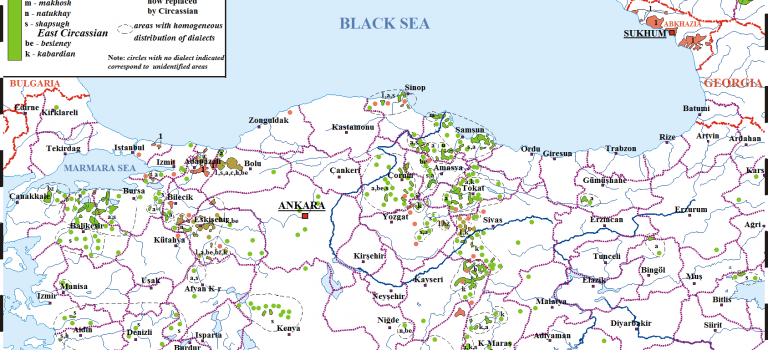 More details Distribution of Circassian populations in historic Circassia and the diaspora, 21st century